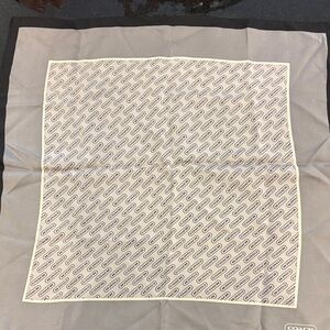 Coach Monogram Gray and Cream Scarf